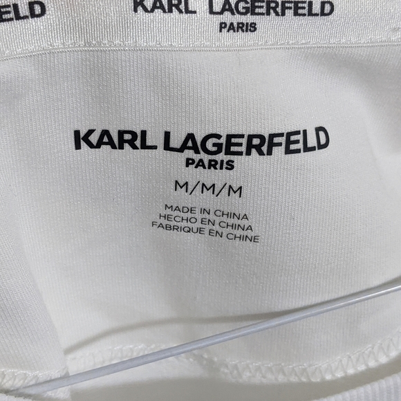 Karl Lagerfeld new white long sleeves top size M - Picture 5 of 5